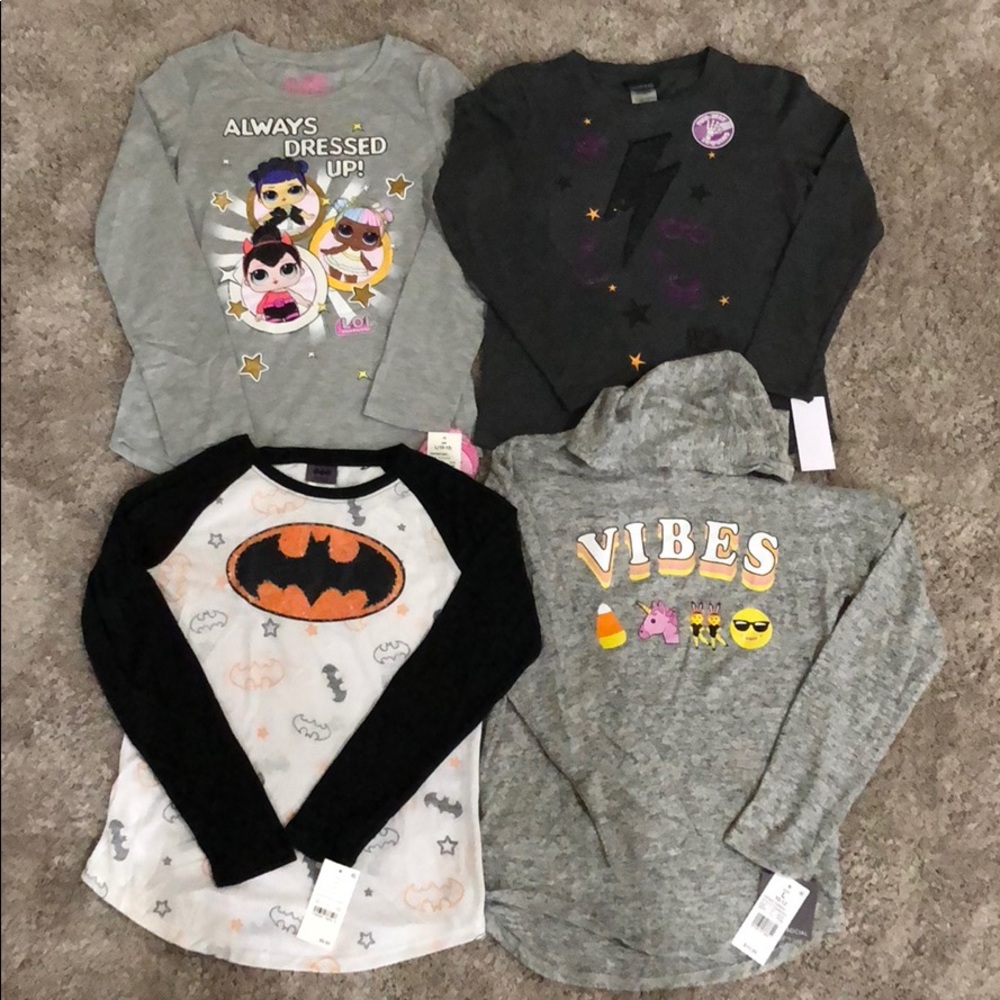 NWT Girl’s Long Sleeve Shirt Bundle. Size Large
